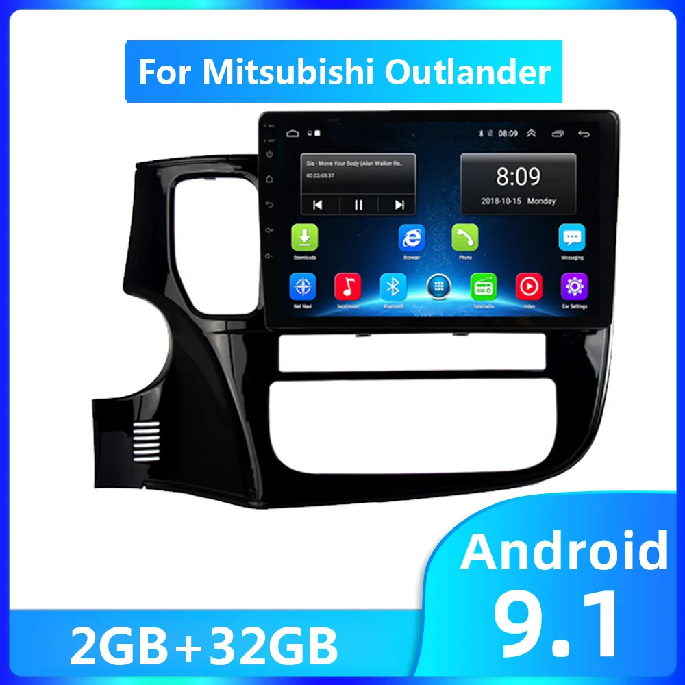 Мультимедийный видеоплеер Mitsubishi Outlander 10 дюймовый мультимедийный 2 din на платформе