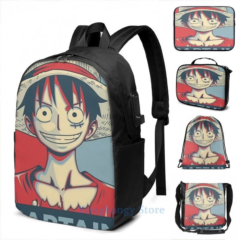 Забавная графическая печать капитан обезьяна один D. Постер Luffy с USB-зарядкой для