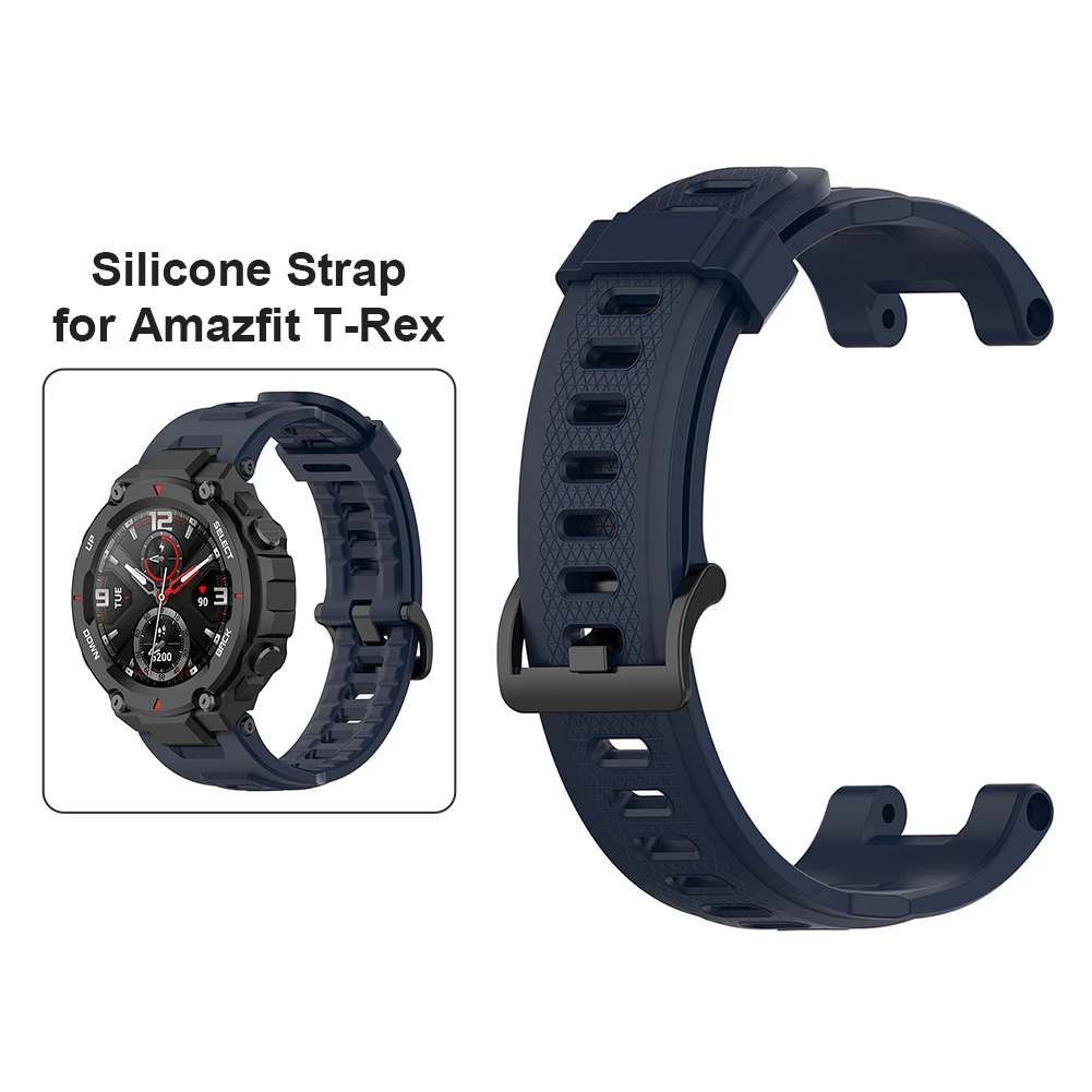 Ремешок силиконовый сменный для смарт-часов Huami Amazfit T-Rex Pro/Amazfit спортивный браслет