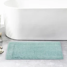 Drymax Latest Memory Foam Bath Mat Anti Skid Super Absorbent Floor Towel With Classic Hotel Pattern For Bathroom In 2022