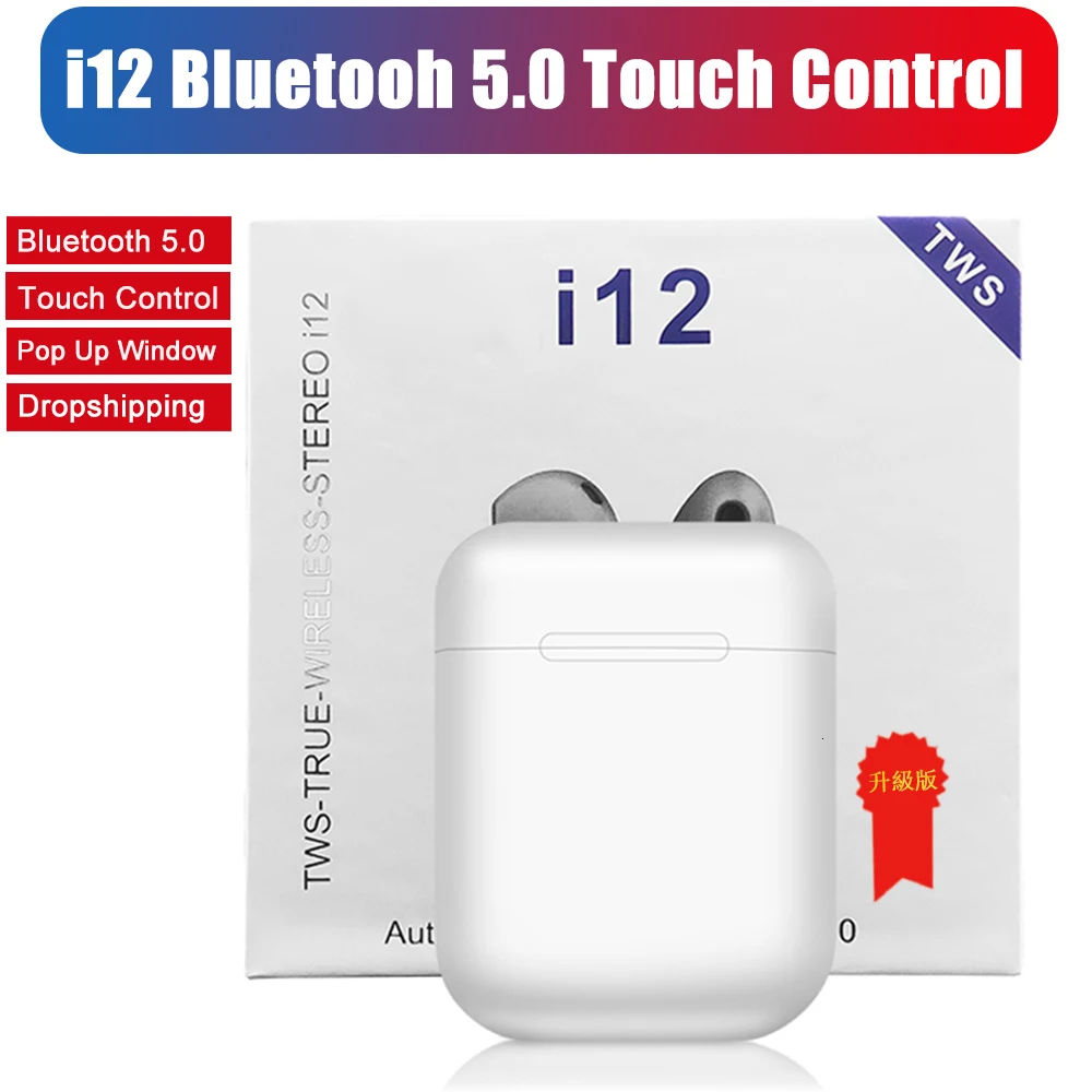 I12 Tws Bluetooth 5,0 наушники, мини беспроводные гарнитуры, настоящие беспроводные стерео наушники для Iphone Android телефонов