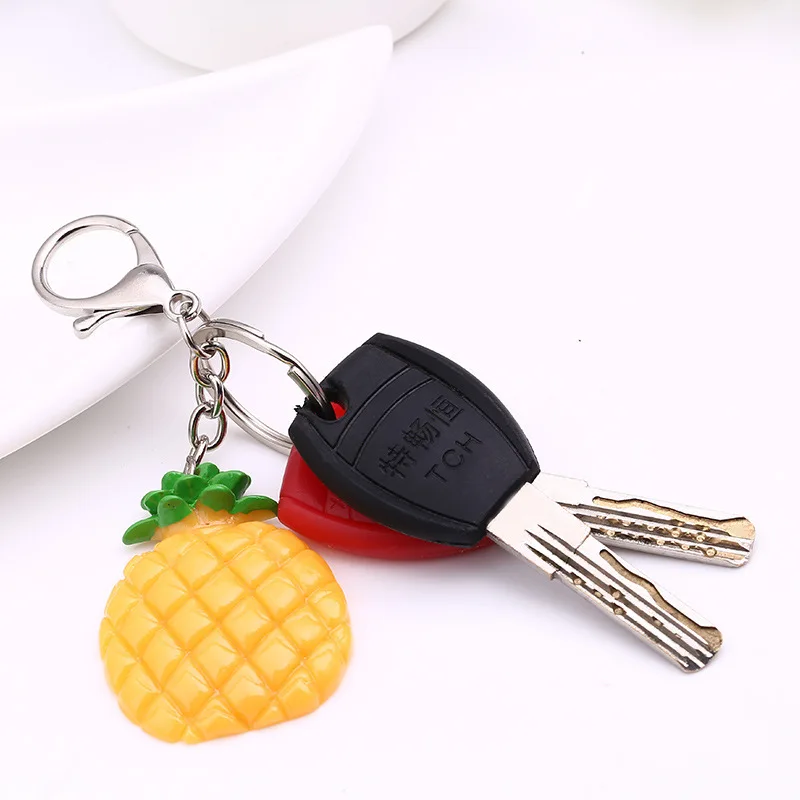 1PC Key Ring Cartoon Car Keychain Moto Motorcycle Accessories Holder Fruit Keyring Auto Accesorios Interior | Автомобили и