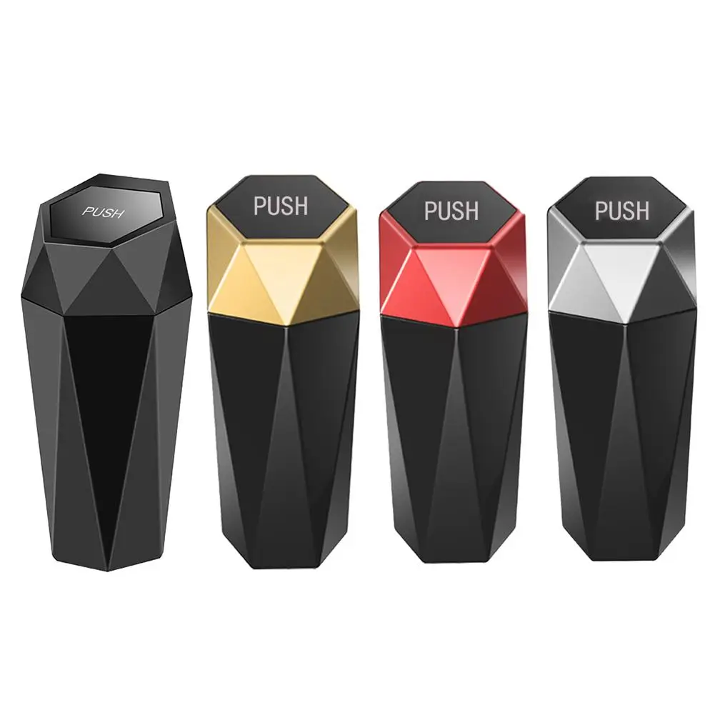 

Vehicle Automotive Cup Holder Garbage Can Small Mini Trash Bin With Lid Leak-proof Auto Trash Bin Mini Garbage Bin For Office