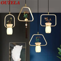 outela new pendant light modern led brass lamp fixtures decorative for home living dining room