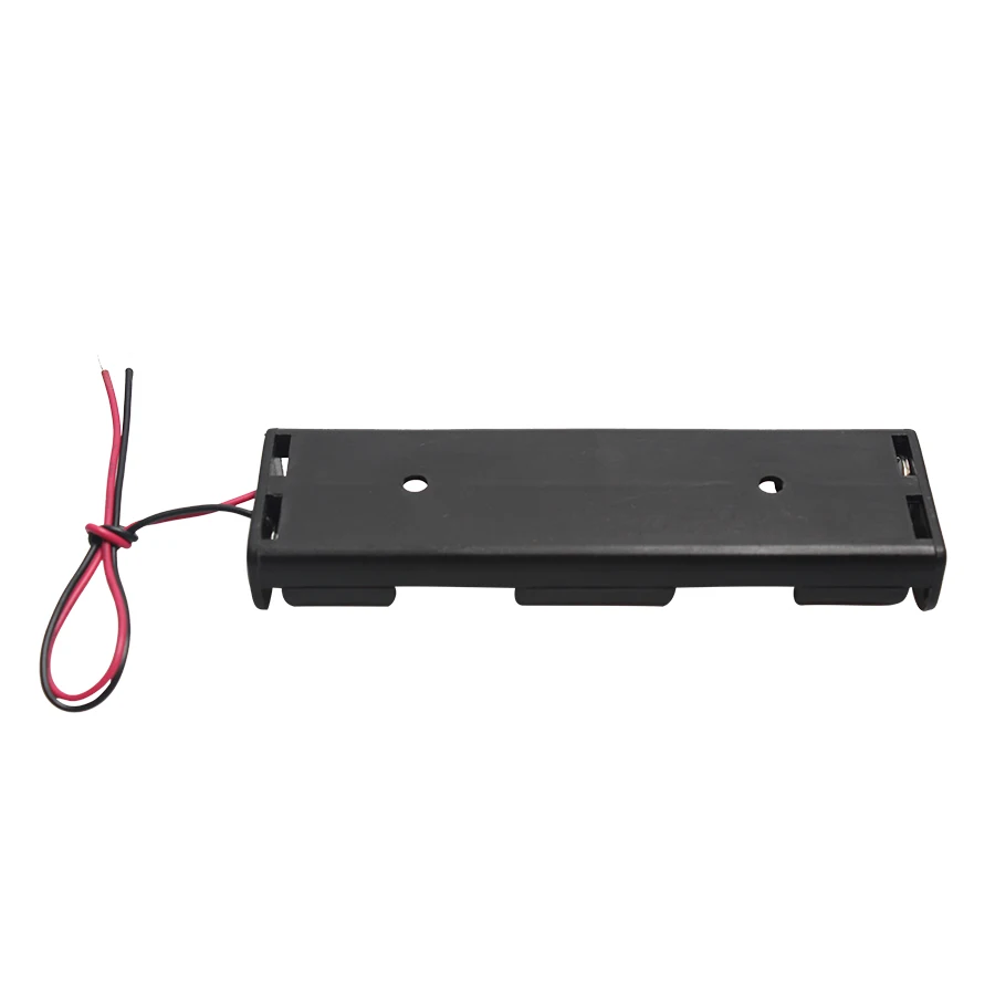 1Pcs 4x AA Size Power Battery Storage Case Box Holder Leads With Black&ampRed Wire 6V Positive Negative Buckle for 4 Batteries |