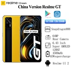 Оригинальный смартфон Realme GT 5G, 8 ГБ, мобильный телефон ГБ, 128 дюйма, 6,43 Гц SuperAMOLED, Восьмиядерный процессор Snapdragon 120, 65 Вт, быстрая зарядка, NFC, Android 11