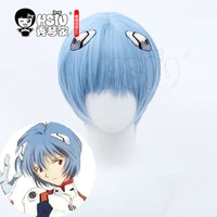 hsiu eva ayanami rei cosplay wig light blue short hair heat resistant synthetic hairfree gift brand wig cap