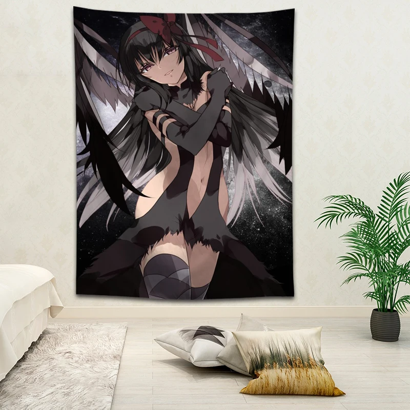 

Hot Sale Custom Mahou Shoujo Madoka Wall Tapestry Wall Hanging Bohemian Wall Tapestries Mandala Wall Art Decor