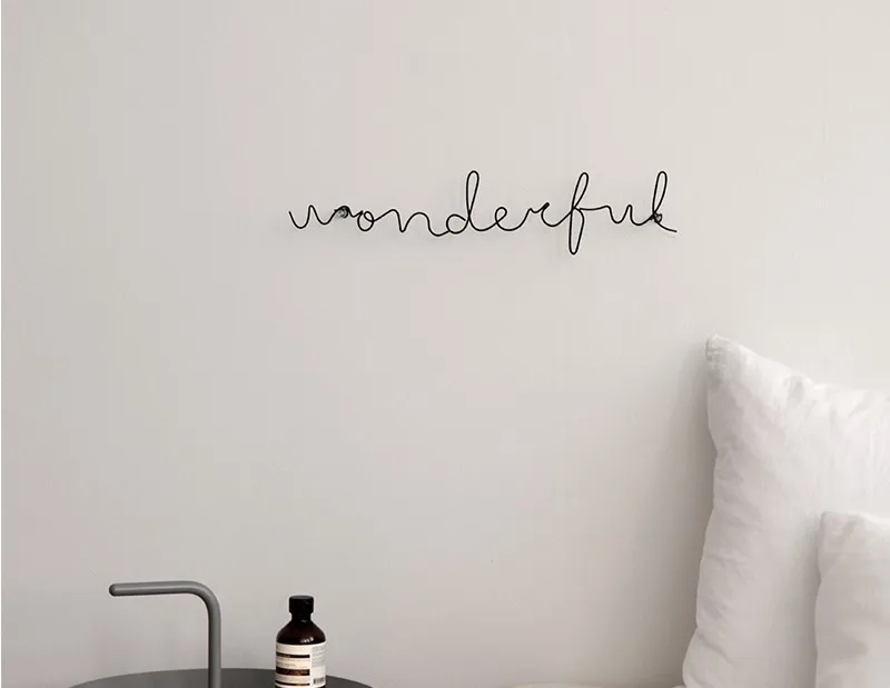 Проволочные буквы 1 шт. домашний декор настенный знак для интерьера подарок