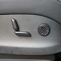 For Tesla Model X2016 2017 2018 2019 Carbon Fiber Car Seat Adjustment Button Switch Cover Frame Trim Car Decoration Accessories