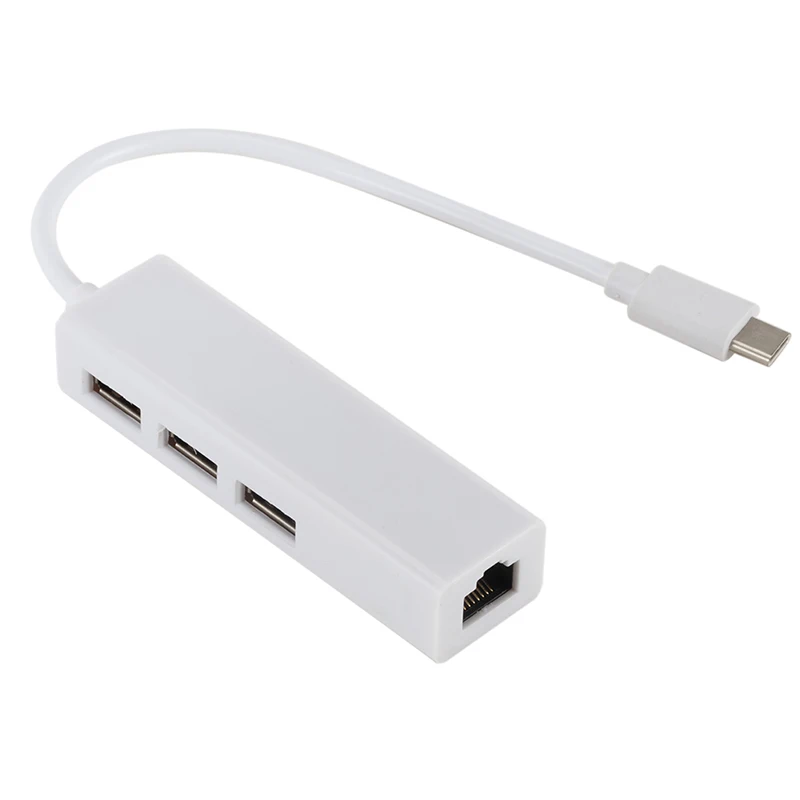 USB3.1 Стандартный 1 Тип C USB несколько 3 Порты и разъёмы концентратор для RJ45 сети Ethernet