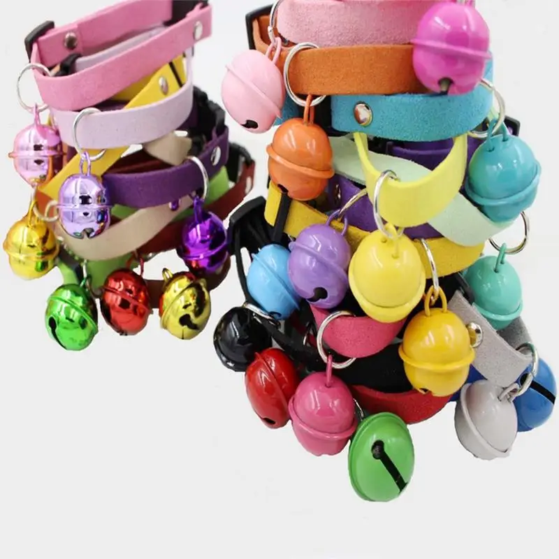 

Dog Collar Personalized Pet Collar Adjustable Buckle Decorative Small Dog Collars With Bells Pet Puppy Kitten Anti-Lost Supplies