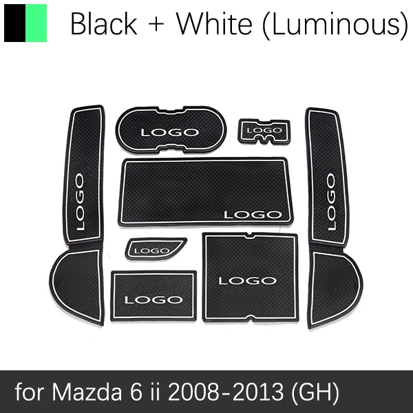 White Противоскользящий резиновый подстаканник для Mazda 6 GH 2008~ 2013 подстаканник, подстаканник, аксессуары, автомобильные наклейки 2009 2010 2011 2012 - Название цвета: White