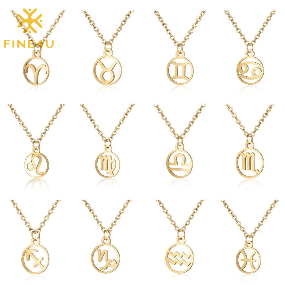 Ожерелье с подвеской в виде знака зодиака 12 созвездий|Ожерелья подвеской| |