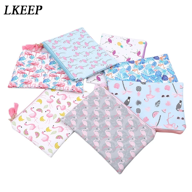 Новое поступление косметичка с фламинго женская сумка для макияжа дорожная