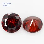 Глубокий Гранат 4  16 мм кубический цирконий круглой формы свободный 5А CZ камень блестящие Обрезанные искусственные камни для изготовления ювелирных изделий Бесплатная доставка