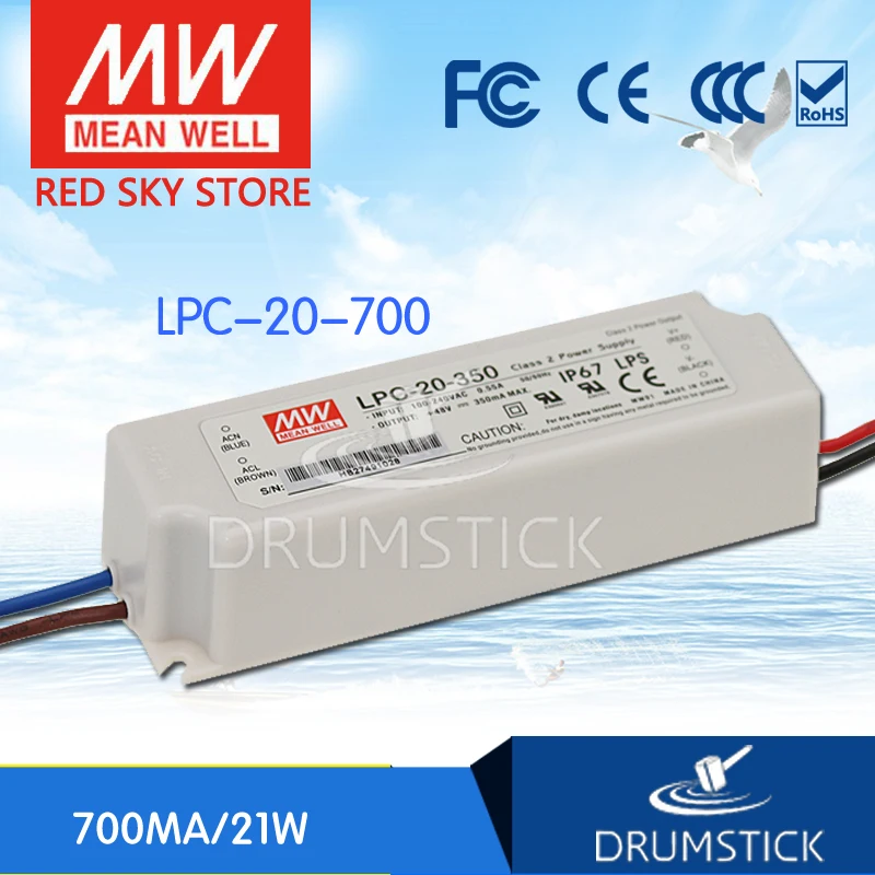

friendly MEAN WELL 12Pack LPC-20-700 30V 700mA meanwell LPC-20 30V 21W Single Output LED Switching Power Supply