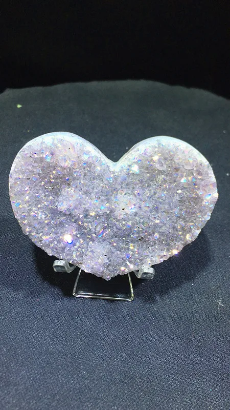 Кольцо из натурального кварца в форме сердца | Дом и сад