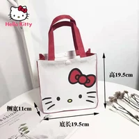 hello kitty fashion cute cartoon tote bag simple waterproof lunch box mini lunch bag lunch bag suitable for girls