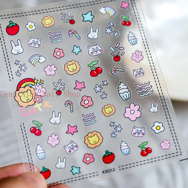 

1 шт., тонкая и жесткая наклейка для ногтей в виде льва