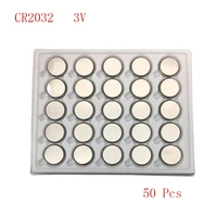 new 50pcs 3v cr2032 lithium button cell battery br2032 dl2032 cr2032 button coin cell batteriesfor watches clocks calculator