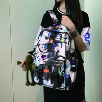 cute female nylon backpack student anti theft school bag for girls preppy style rucksack large capacity ladies travel mochila