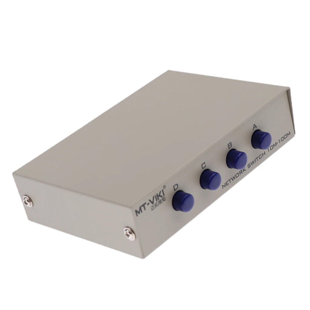 Ручной коммутатор A B с 4 портами в 1 1In4 RJ45 Ethernet 100 м портовый сетевого