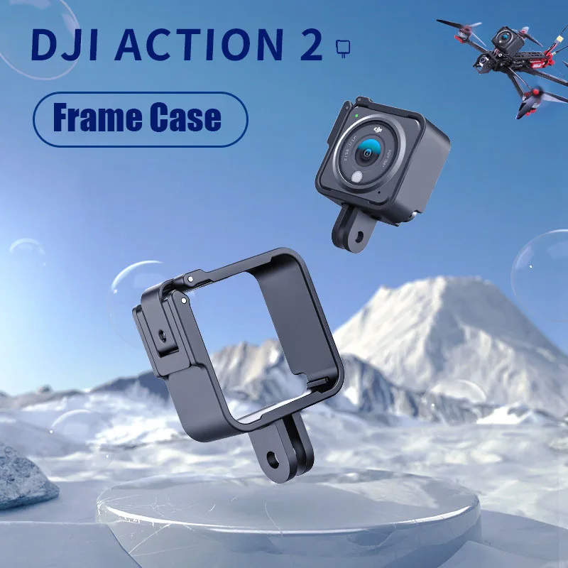 For DJI Action 2 Protective Frame Case Camcorder Housing Mount Bracket with Side Cover Hole Accessory | Электроника