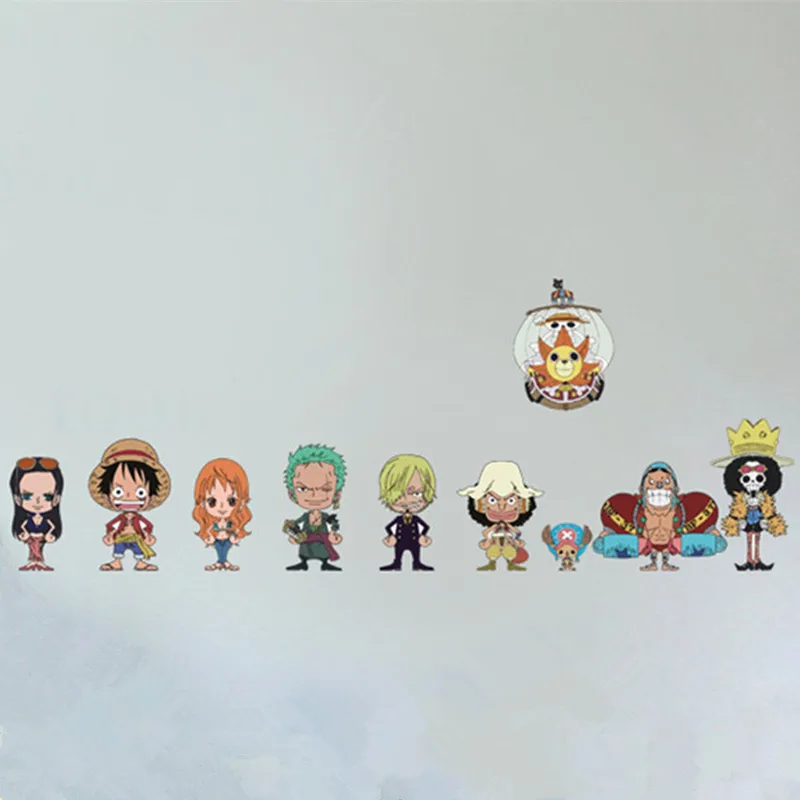 Пираты Карибского моря аниме наклейки на стены 3d Виниловые для детской комнаты