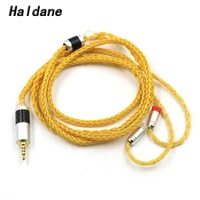 haldane hifi diy up occ single crystal copper silver plated 16cores a2dc jack upgrade cable for ie80 ie8 ie8i ie80s headphone