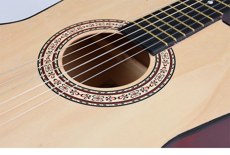 36 Inch Classical Guitar 6 String Basswood Electric Instrument with Capo Strings Picks Strap AGT273A | Спорт и развлечения