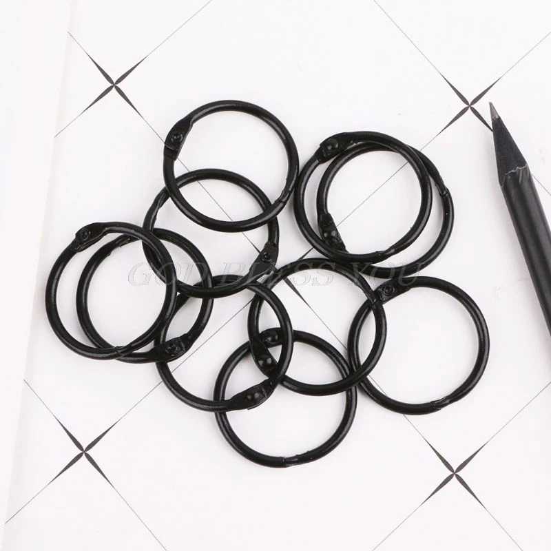 

10pcs Metal Loose Leaf Binder Ring Book Hoops DIY Albums School Office Craft Book Binding Hoops Office Binding Supplies