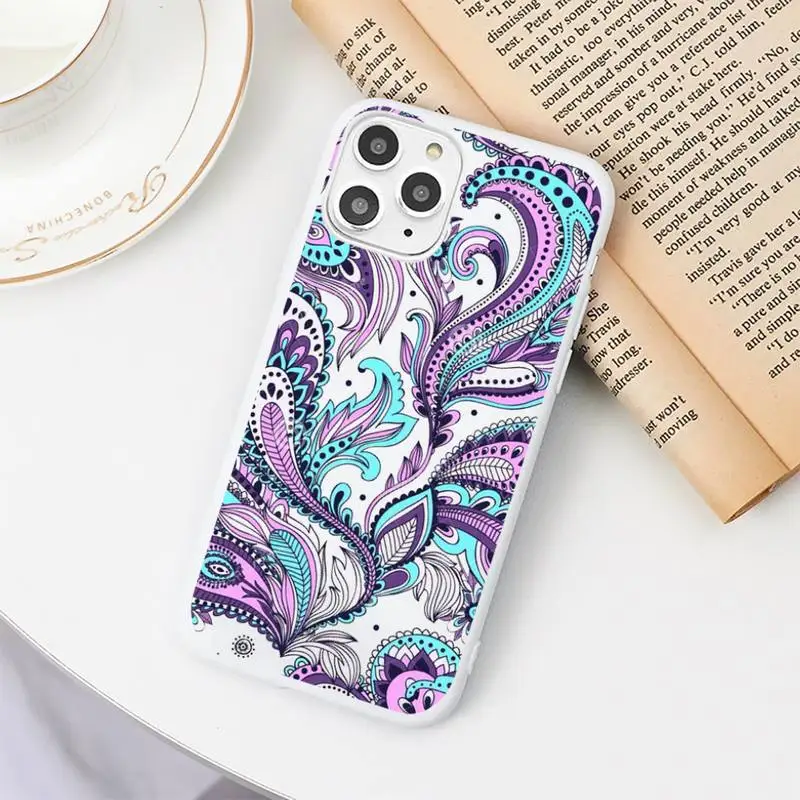 

Mandala color flower Elephant Phone Case Candy Color for iPhone 6 6S 7 8 11 12 XS X SE 2020 XR mini pro Plus MAX funda