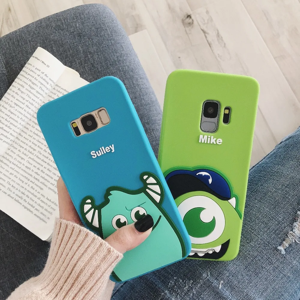 Для samsung galaxy S10 S9 Plus S8 S7 Edge Note 9 8 3D Салли Единорог медведь мультфильм силиконовый чехол для сотового телефона