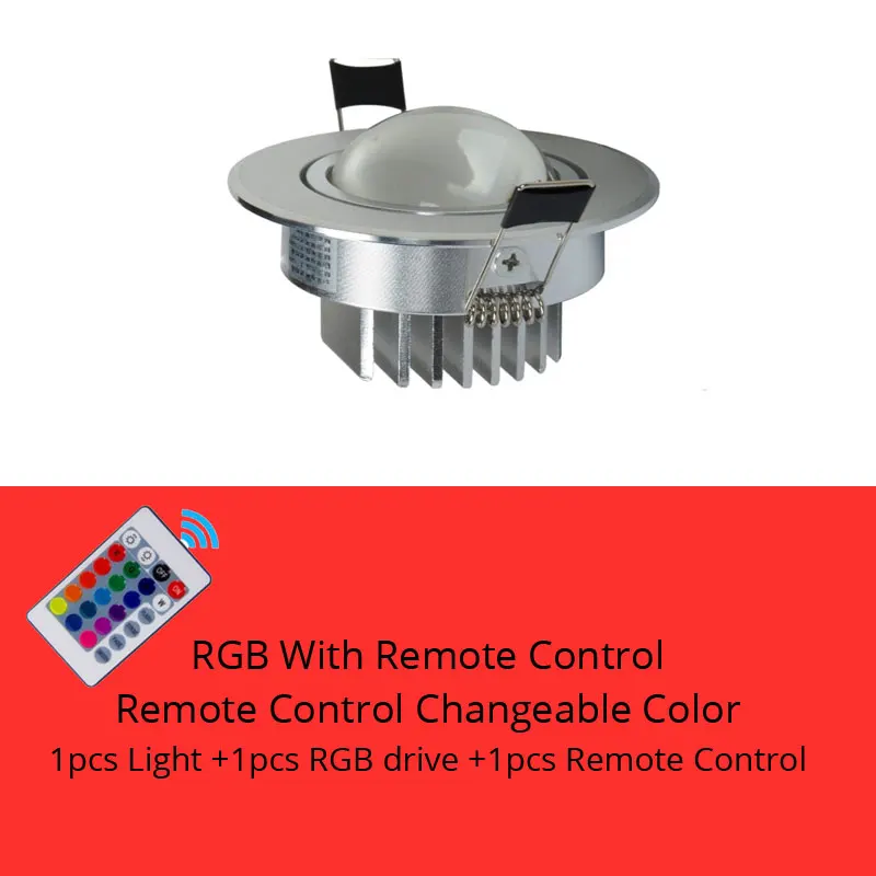 RGB With Remote Светодиодный светильник, RGB пульт дистанционного управления, 3 Вт, хрустальный светильник, красочный Небесный светильник, для гостиной, дивана, телевизора, фоновая настенная лампа, rgb точечный потолочный светильник - Испускаемый цвет: RGB With Remote