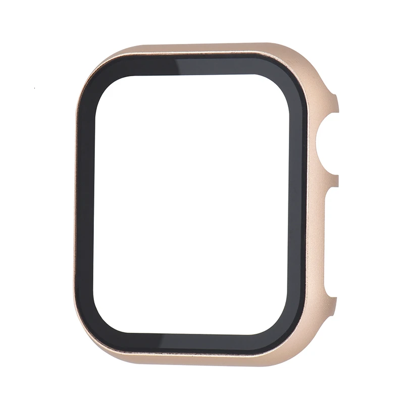 Чехол из закаленной пленки для Apple Watch Series 4, 3, 2, 1, ремешок, чехол 42 мм, 38 м, 40 мм, 44 мм, тонкий алюминиевый чехол, защита для iWatch 4