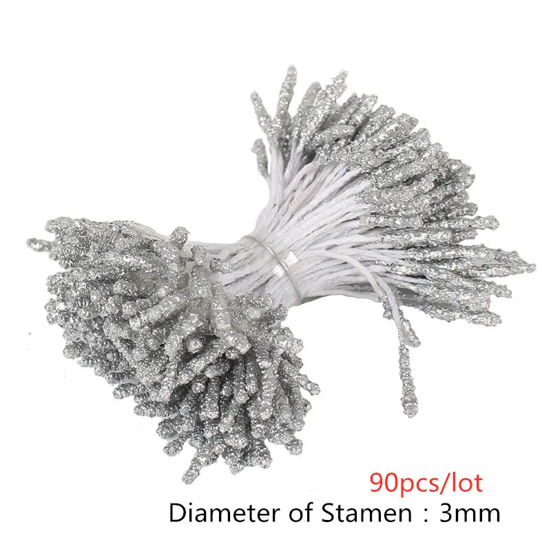 Style 7 Silver 144 шт. Смешанные Серебряные Искусственные цветы вишни тычинки ягоды Комплект 8/10/12/90 DIY Рождество свадебный подарок венок Декор YD0605 - Цвет: Style 7 Silver