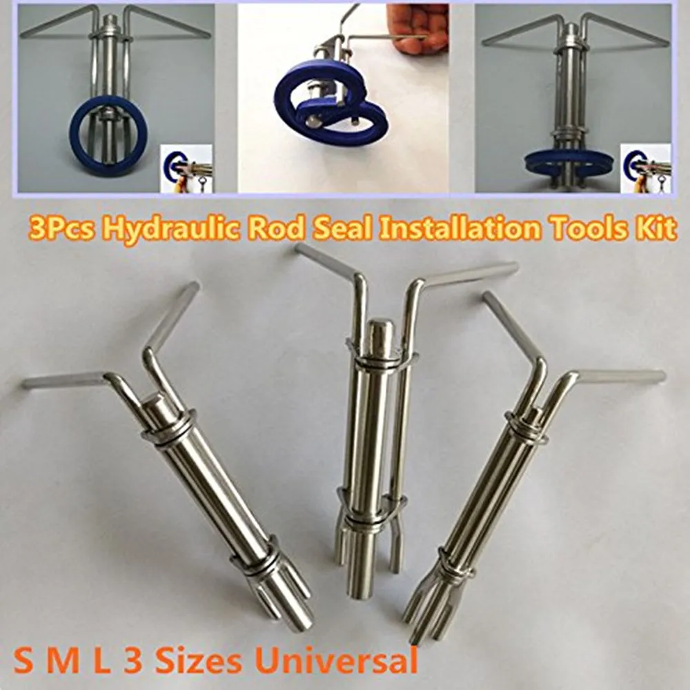 

3pcs/set Hydraulic Cylinder Piston Rod Seal Up U-cup Installation Tool Hydraulic Seal Installer Tool Boost Controller