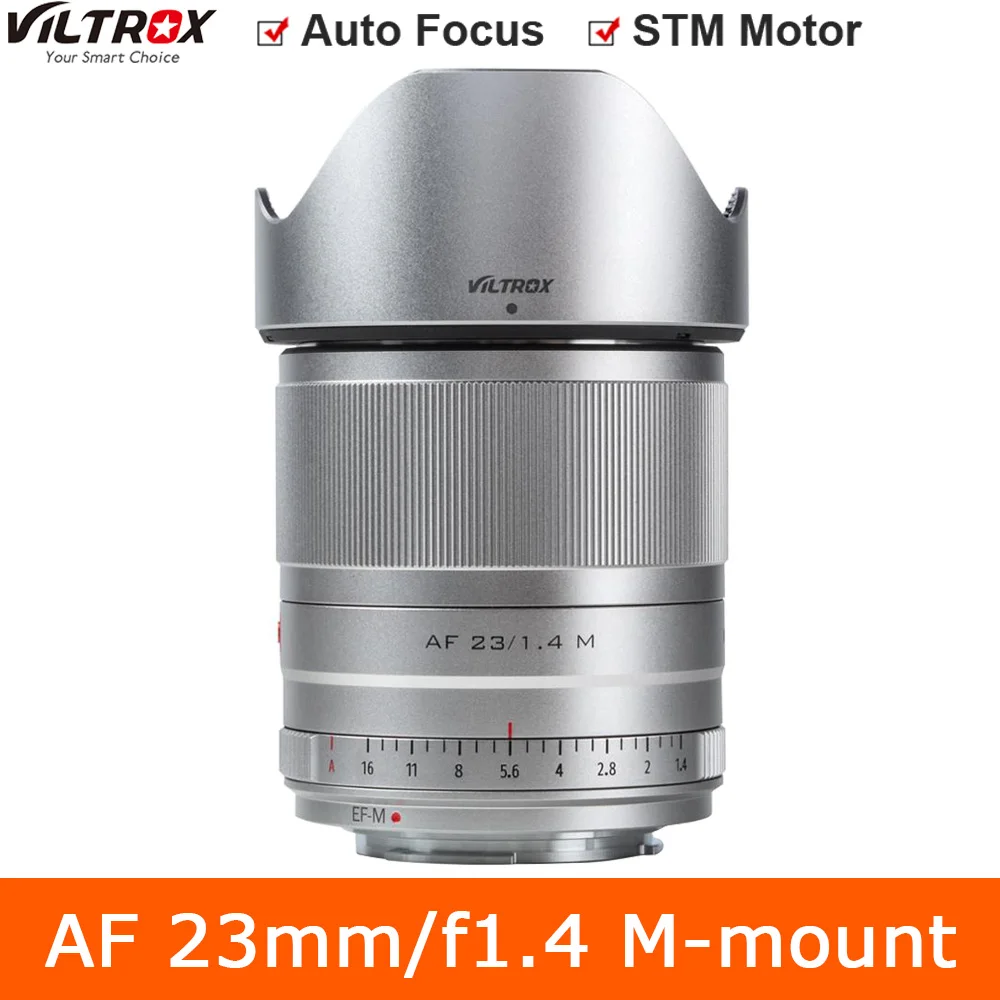 

VILTROX 23mm F1.4 STM Auto-focusing Large Aperture Fixed Focus Lens for Canon EOS.M/M10/M100/M3/M5/M6/M6 II Mount Portrait Lens