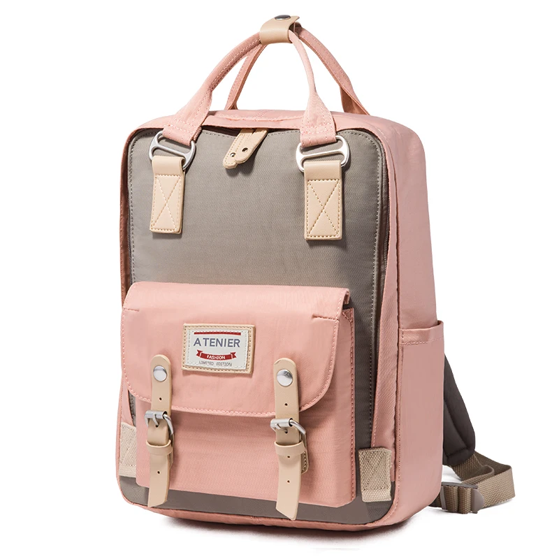 Холщовый Рюкзак для девочек-подростков, с изображением макарон, пончиков, школьный рюкзак ярких цветов, Повседневный, для путешествий, женс... от AliExpress WW