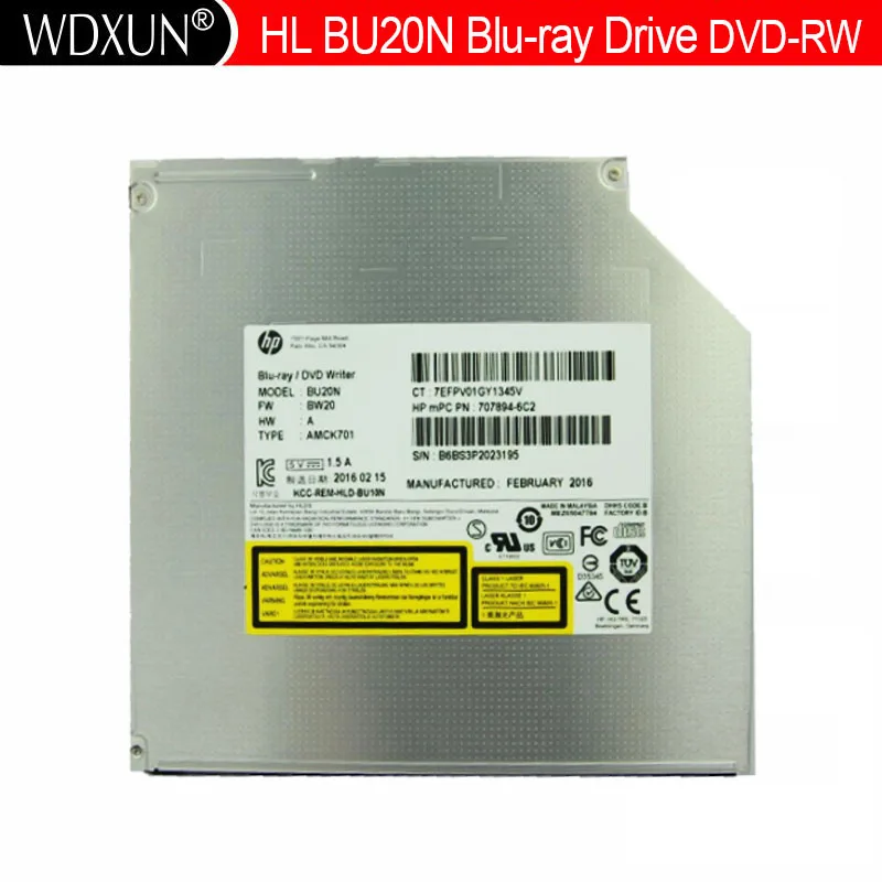9.5mm HL/HP BU20N SATA Blu-ray BDRE DVDRW Rewriter Drive