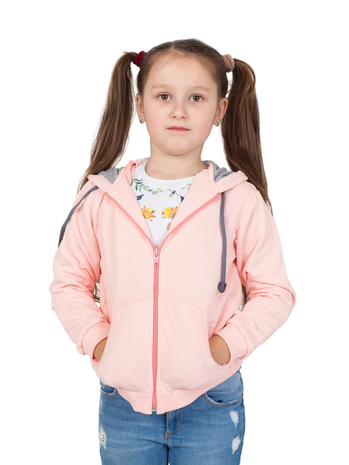 Обликулс 2 в 1: Худи детский с капюшоном и игрушка Хрюша УльЮль цв. худи персиковый