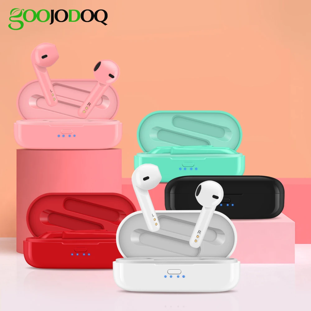GOOJODOQ IPX7 водонепроницаемые Bluetooth 5 0 спортивные наушники беспроводные 140 часов
