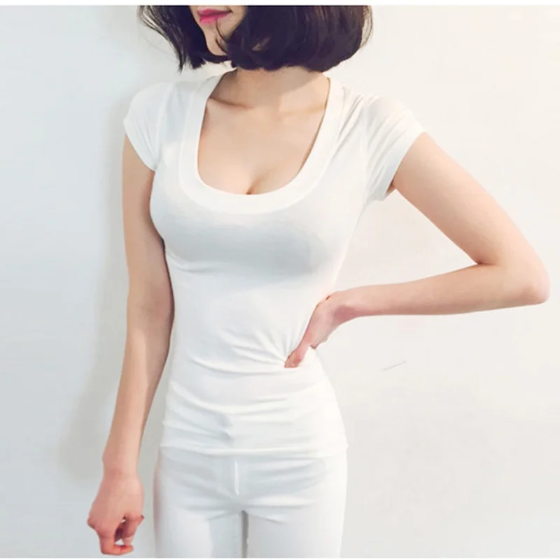 

Футболка женская летняя из 100% хлопка, с коротким рукавом и круглым вырезом