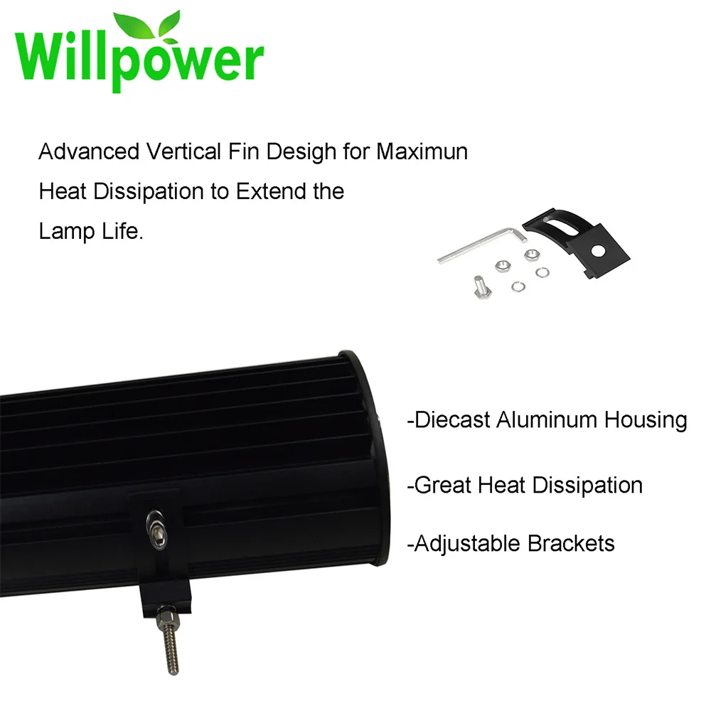 Светодиодный кронштейн Willpower 17 дюймов 450 Вт четырехрядный подвижный светодиодный