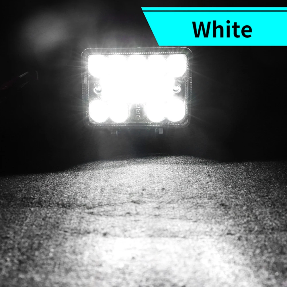 

2 Pcs Universal Car LED Work Light Bar 57W 4in Car LED Work Light Bar Driving Lamp for Offroad Boat Tractor Truck SUV Fog Light