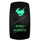 12 В 24 в лодочный автомобиль 5 контактов вклвыкл SPST клавишный переключатель-горелка кролика-зеленый светодиод Водонепроницаемый IP66 для Carling ARB 4X4 NARVA