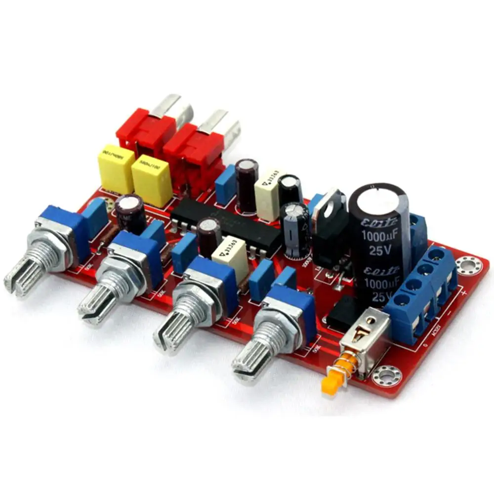 LM1036 1000 мкФ/25V AC12 или AC15V DC15V предступенчатая тональная плата YJ0027 | Электроника