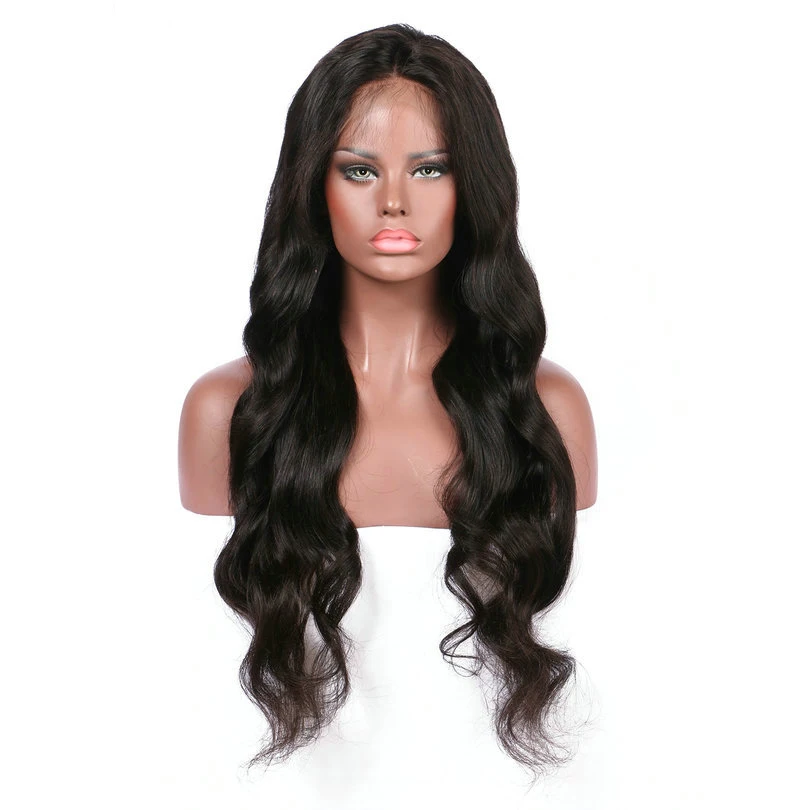 Парики из натуральных черных волос на фронтальной части парики для женщин