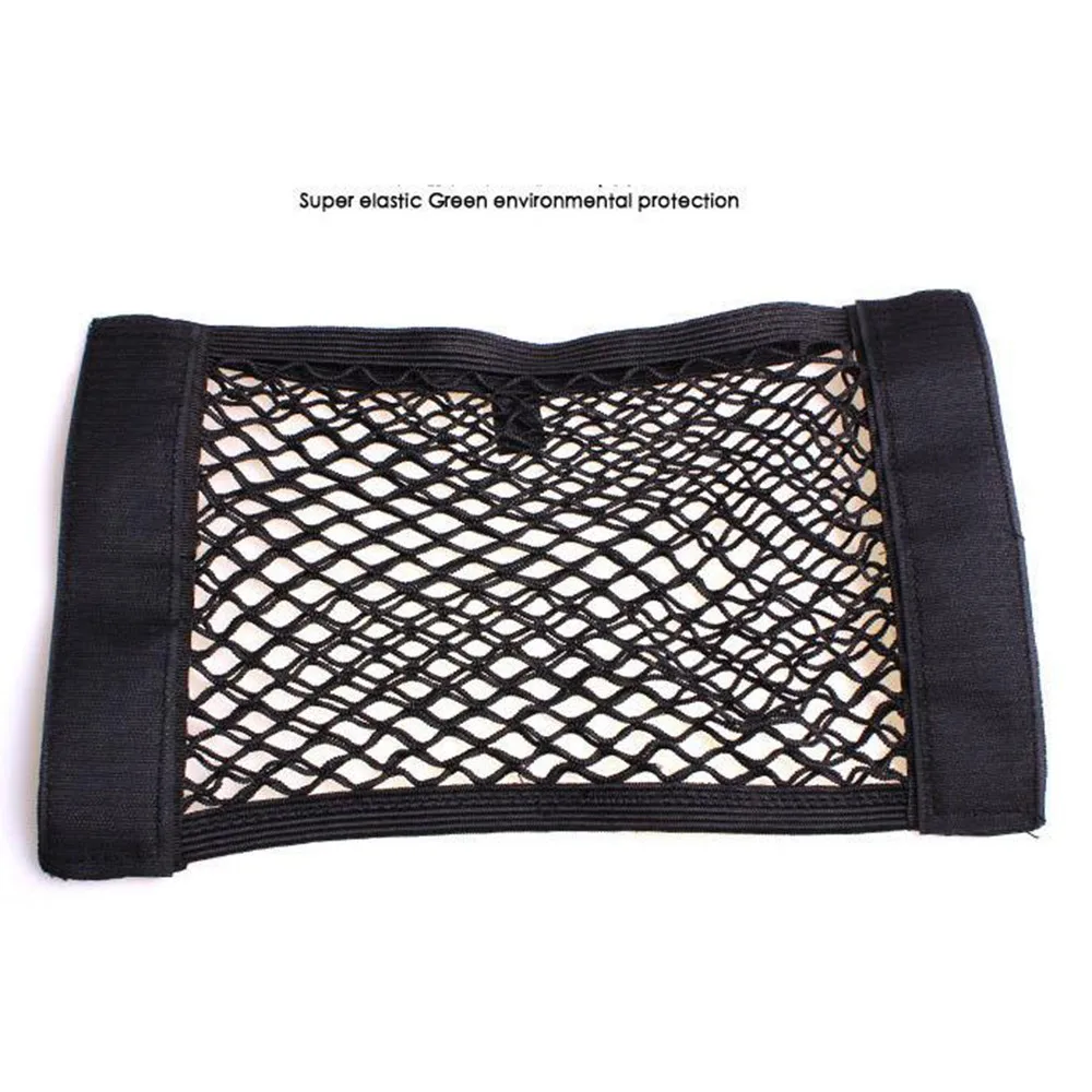 

Pocket Mesh Bag Rear Seat Side Storage Trunk 40*25cm Back Black Holder